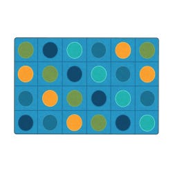 Childcraft Colorful Circles Carpet, 8 x 12 Feet, Rectangle, Neutral