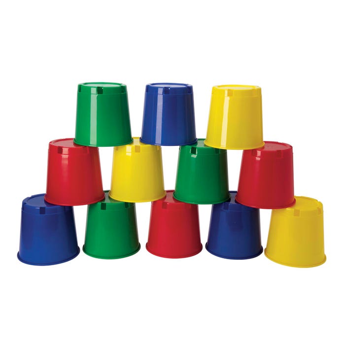 Sportime Multi-Buckets, Assorted Colors, Set of 12
