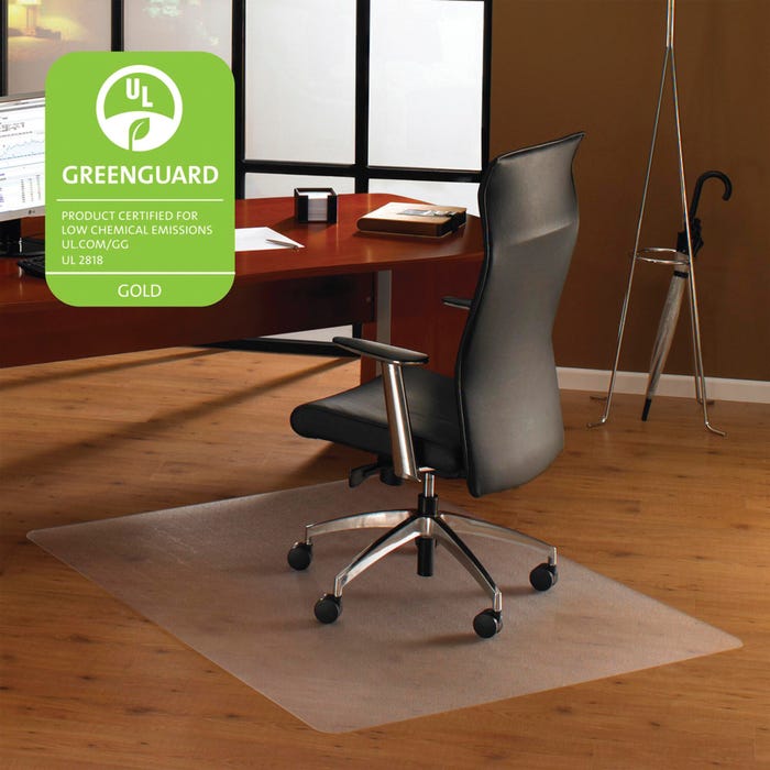 Floortex Chair Mat, Smooth Back, 48 x 60 Inches, Clear