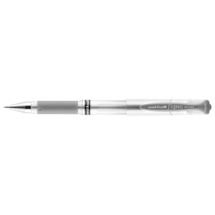 uniball 207 Impact Stick Gel Pen, 1.0 mm Bold Tip, Metallic Silver