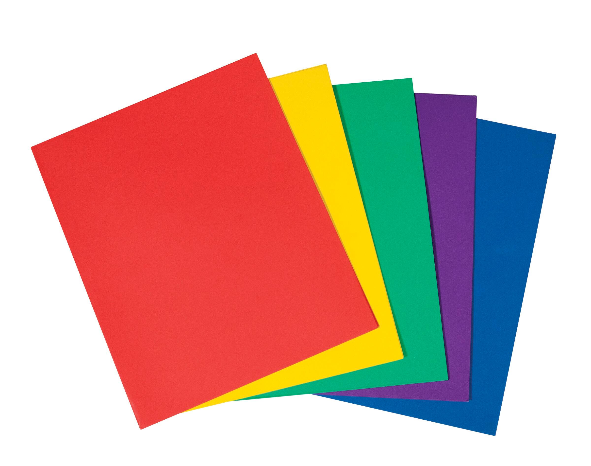 Image for School Smart Smooth 2-Pocket Folder with Fasteners, Assorted Colors, Pack of 25 from School Specialty