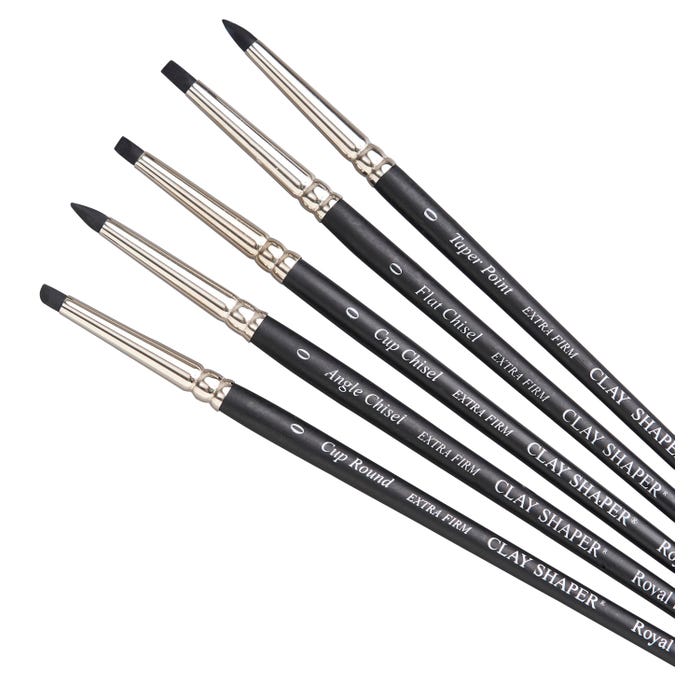 Colour Shapers Clay Modeling Tools, Size 0, Assorted Shapes, Black, Set of 5