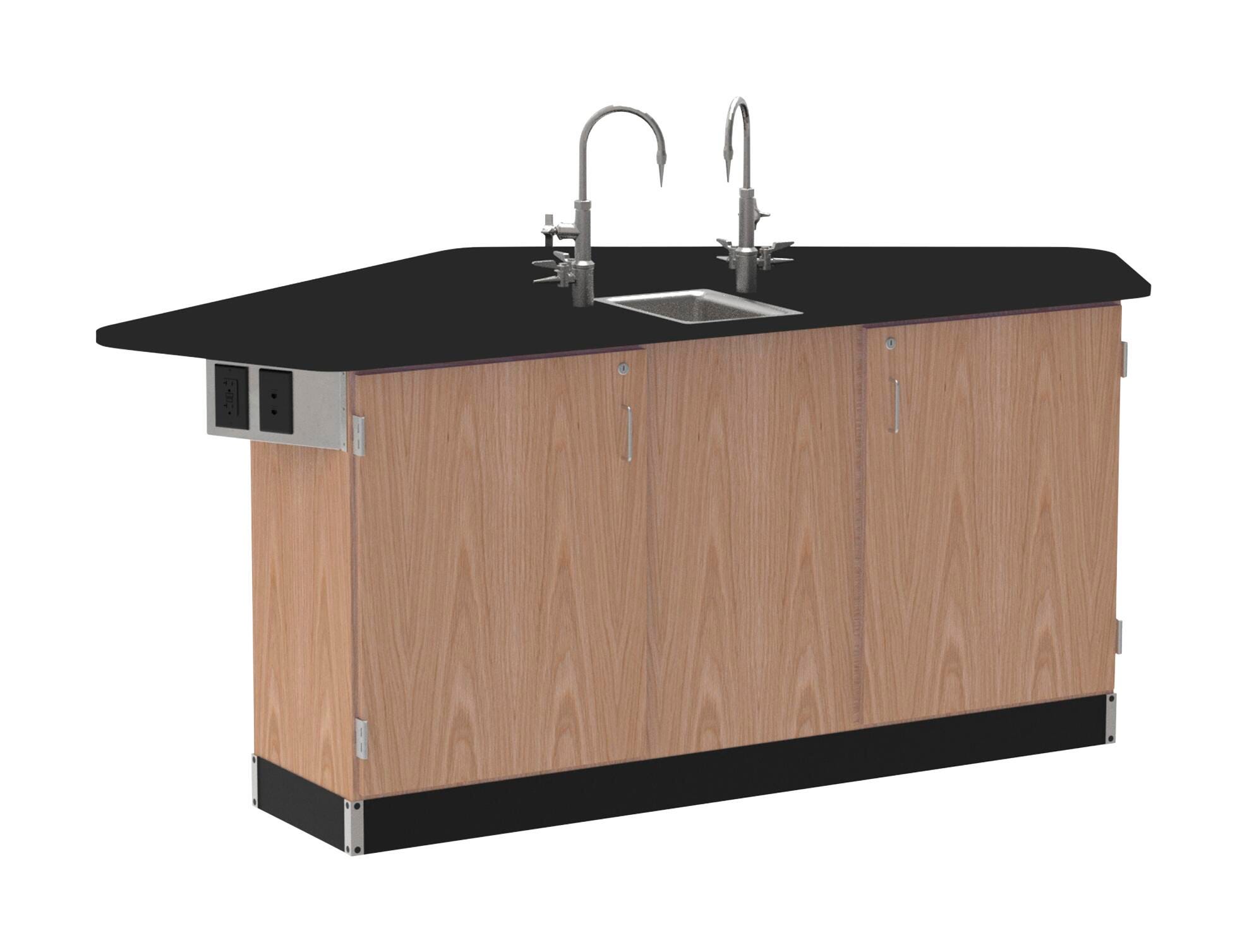 Image for Diversified Spaces Forward Vision II Student Workstation with Sink, 88 x 46 x 35-3/4 Inches, Phenolic Resin Top from School Specialty