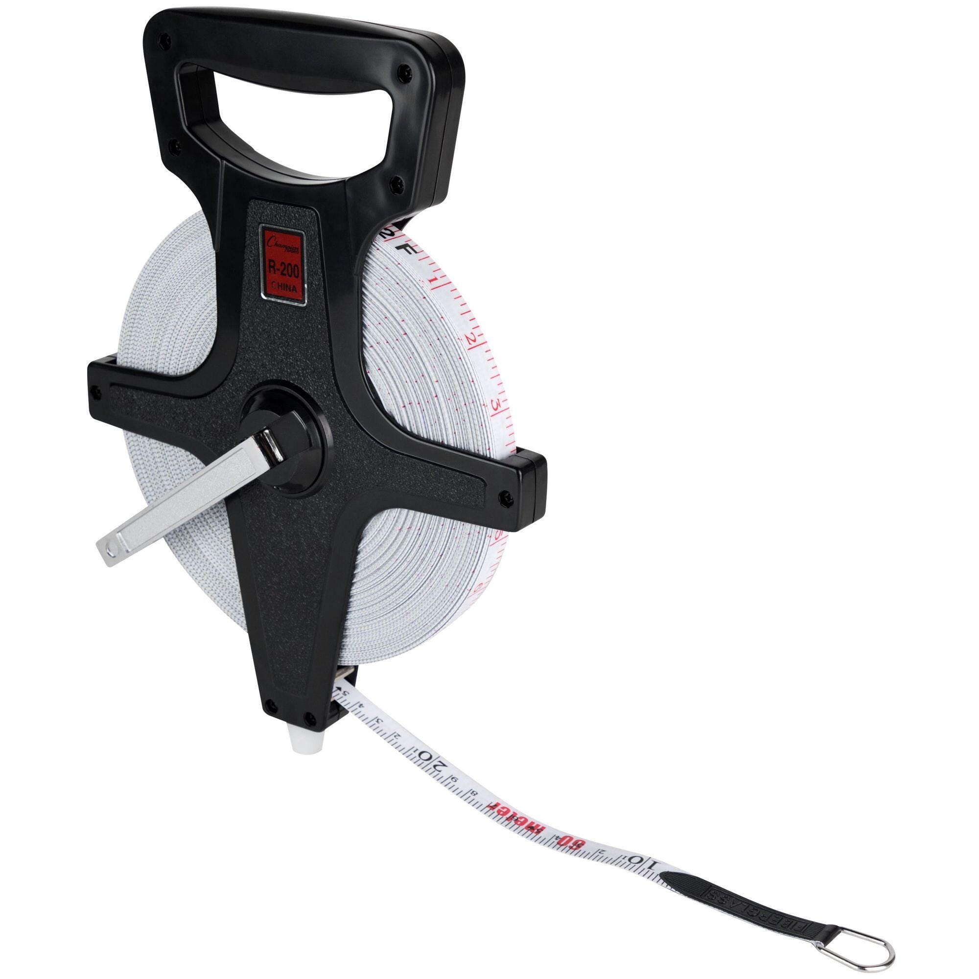 Champion Sports Open Reel Measuring Tape, 1/2 Inch x 200 Feet, Assorted Colors 008399