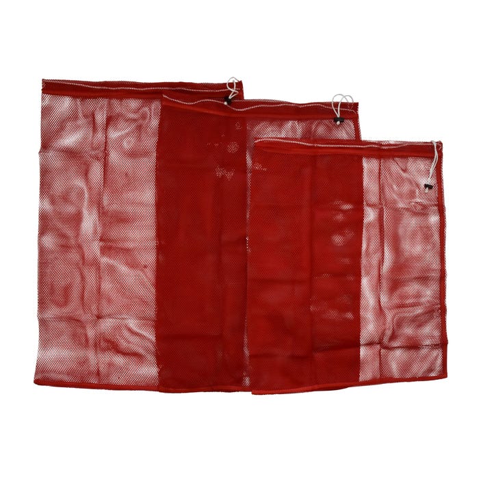 Sportime Heavy-Duty Mesh Storage Bag, 24 x 34 Inches, Red