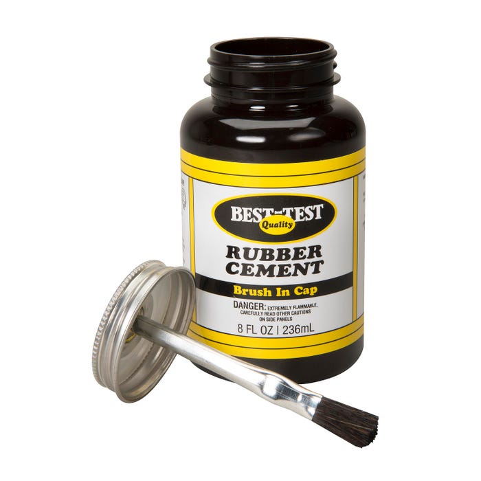 Best Test Brush In Cap Rubber Cement, 8 Ounces