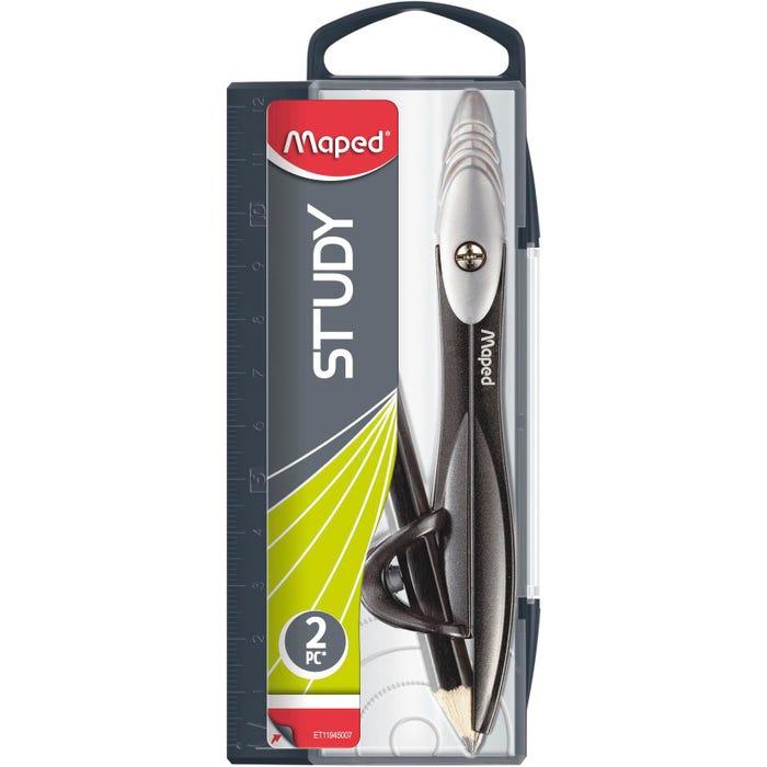 Maped Study Compass with Metal Leg and Plastic Case, Ages 10 and Up