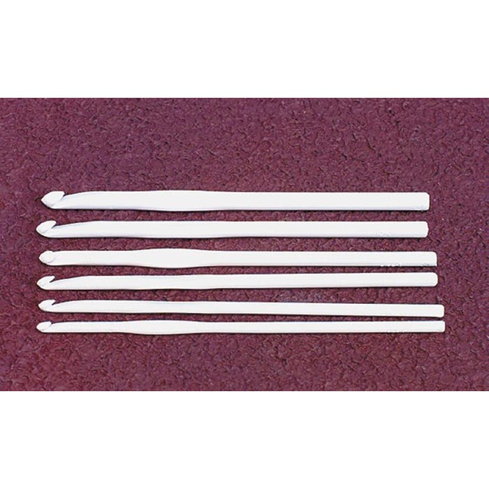 Susan Bates Luxite Plastic Crochet Hook Set, Assorted Size, Set of 6