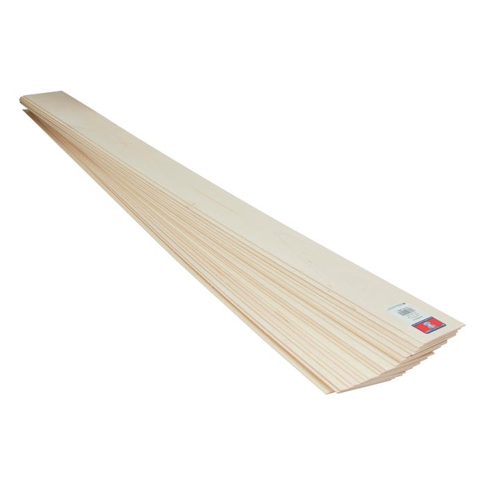 Midwest Products Basswood Strips, 1/16 x 4 x 36 Inches, Pack of 10
