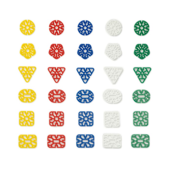 Childcraft Chinese Manipulative Connectors with Storage Bin, 2 Inches, Assorted Colors, Set of 145