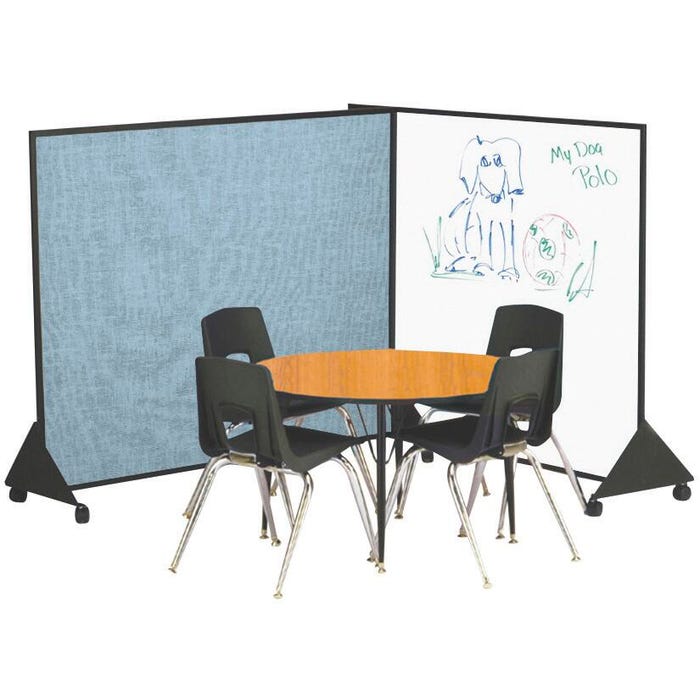 Mooreco Portable Pre-school Divider, Markerboard/vinyl