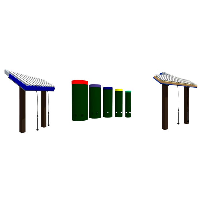 Freenotes Harmony Park Starter Playground Instrument Collection, In-Ground Mount