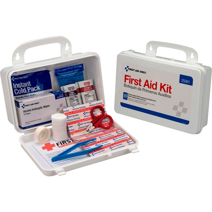 Acme Physicians Care First Aid Kit, White, 113 Pieces for up to 25 People