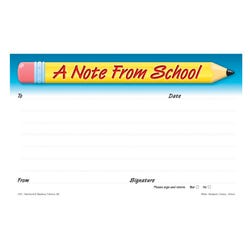 Hammond & Stephens 2-Part Note from School Memo Pad with Carbonless Duplicates, 5 x 8 Inches, 50 Sheets, White/Canary