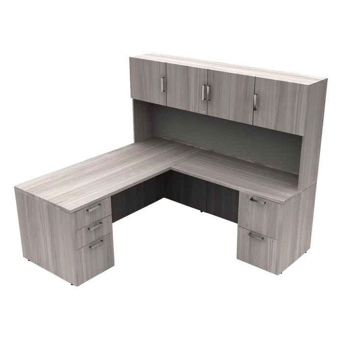 Affordable Interior Systems Calibrate Series Double Pedestal L-Shaped Desk, 78 x 72 Inches