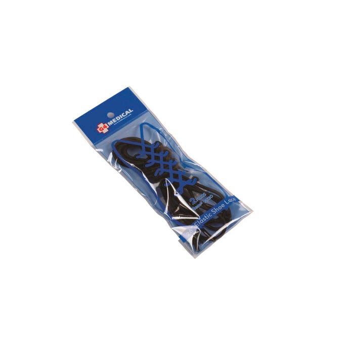 Elastic Shoe Laces, Black, 2 Pair