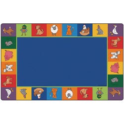 Carpets for Kids KID$Value PLUS Farm Animals Seating Rug, 6 x 9 Feet, Rectangle, Multicolored, Item Number 2102593