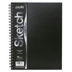 UCreate Poly Cover Sketch Book, Heavyweight, 12 x 9 Inches, 75 Sheets, Item Number 2088687