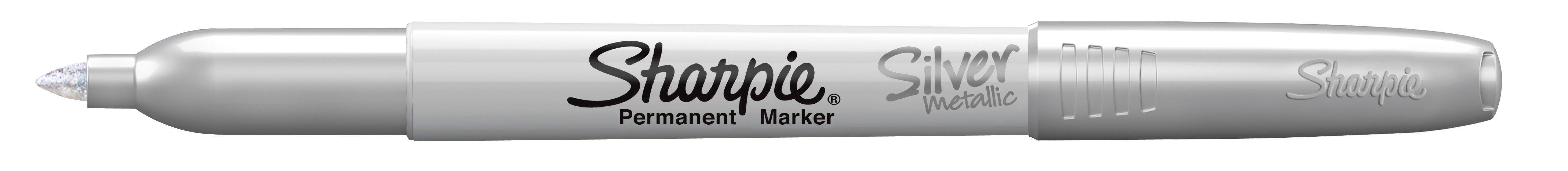 Image for Sharpie Metallic Permanent Markers, Fine Point, Silver, Pack of 12 from School Specialty