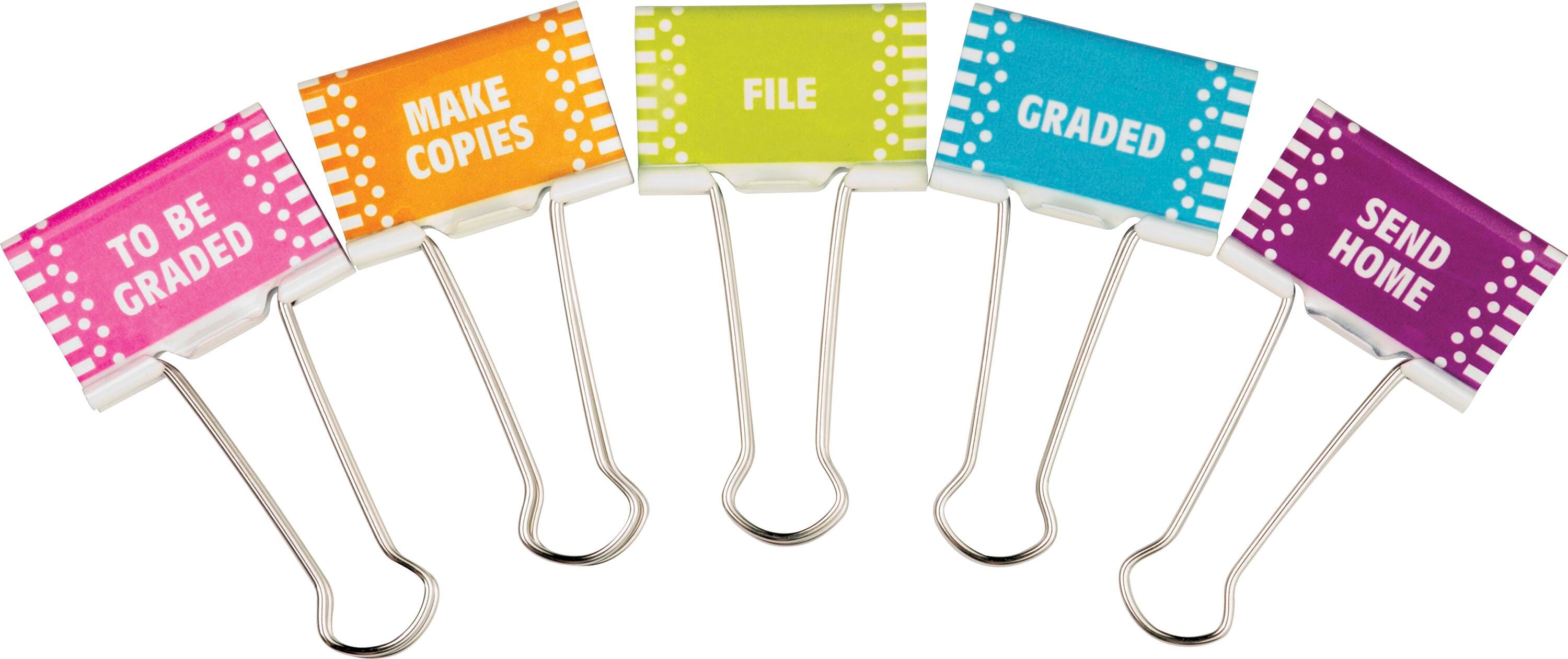 Teacher Created Resources Classroom Management Large Binder Clips, Set of 5, Item Number 2102692