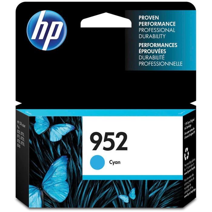 HP 952 Ink Cartridge, L0S49AN, Cyan