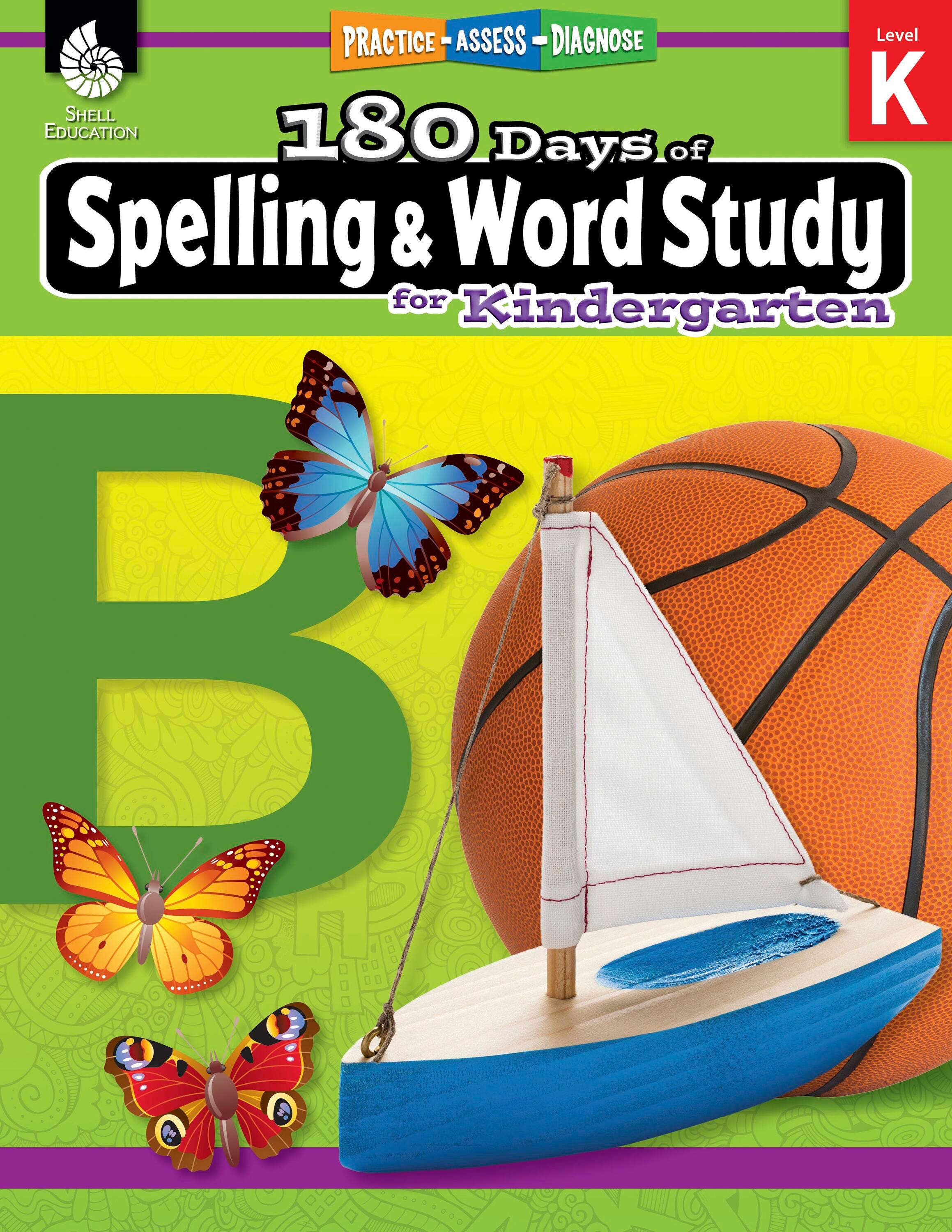 Shell Education 180 Days of Spelling and Word Study for Kindergarten 2026132