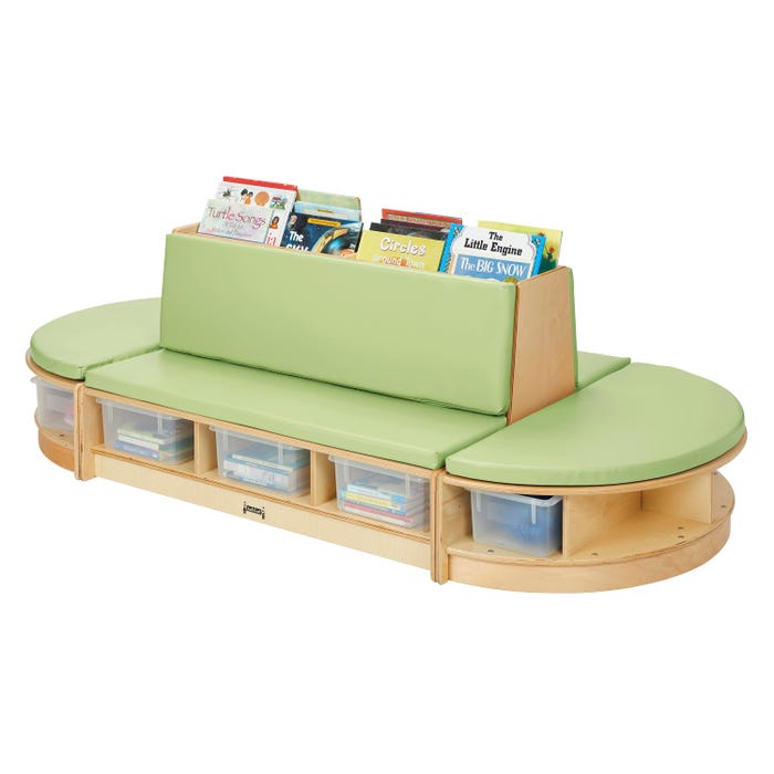 Jonti-Craft Read-a-Round 3-Piece Set, 79 x 36 x 23-1/2 Inches, Key Lime
