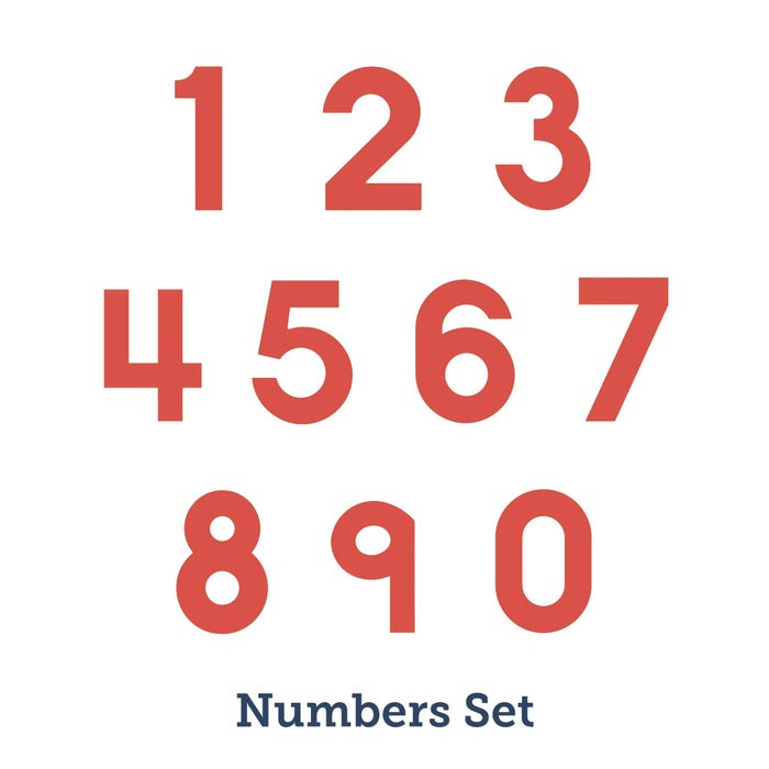AccuCut Numbers Dies, Block, 4 Inches, Set of 10