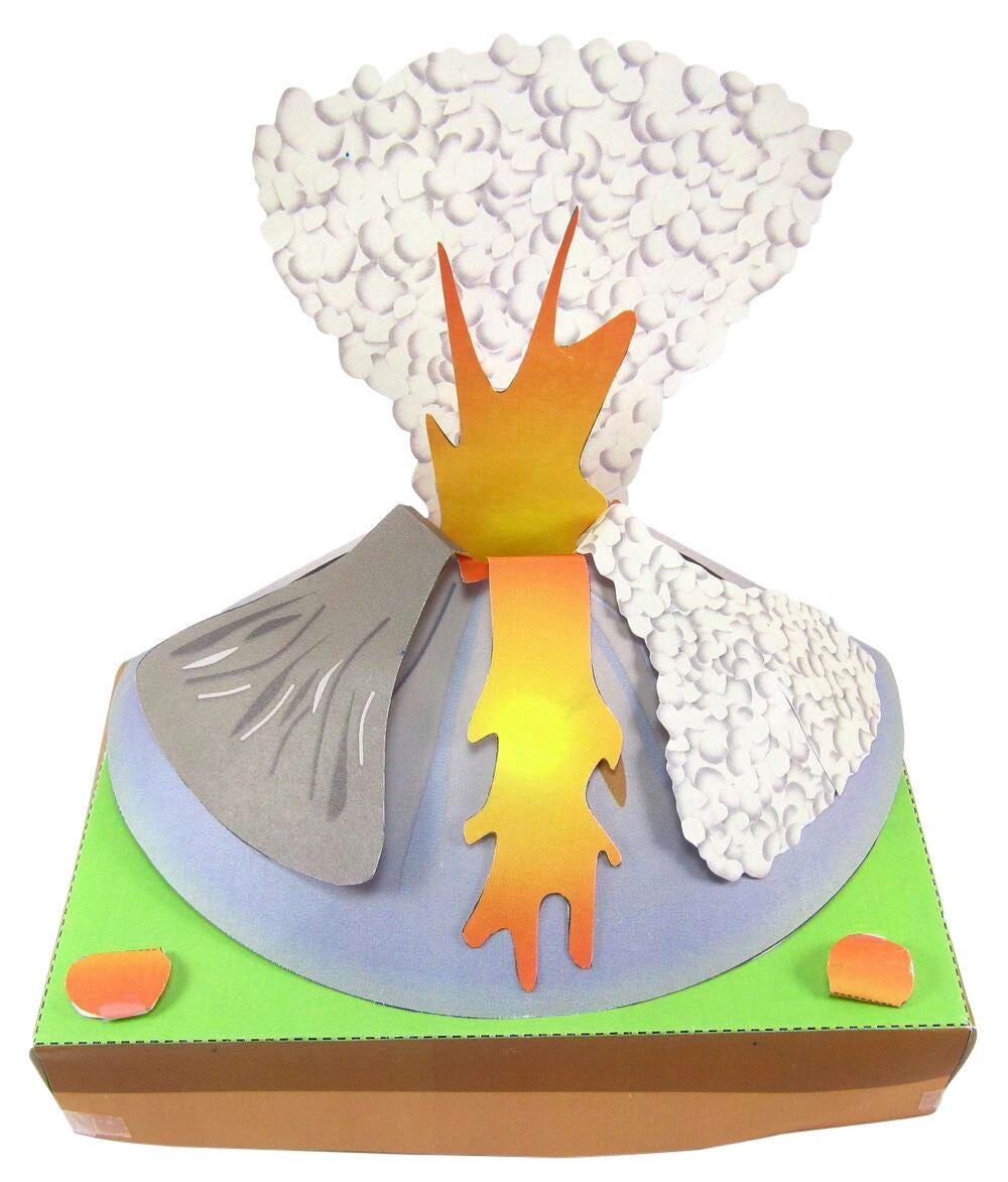NewPath Learning Volcano 3-D Model Kit, 1 Teacher Guide and 5 Student Guides 2087441