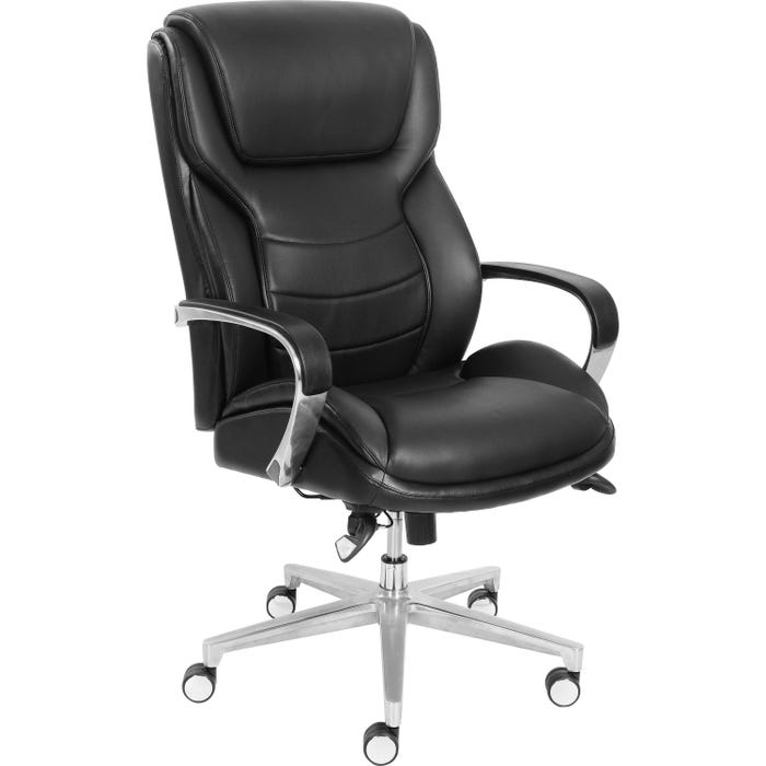 La-Z-Boy ComfortCore Gel Seat Executive Chair, 28-1/2 x 33 x 48-1/4 in, Black