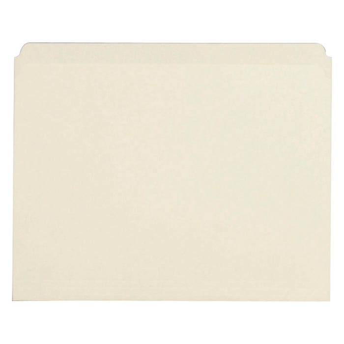 Business Source File Folder, Letter Size, Straight Cut, Manila, Pack of 100