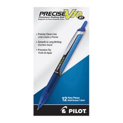Pilot Precise V10 RT Refillable & Retractable Rolling Ball Pens, Bold Point, Blue Ink, Pack of 12 2131025