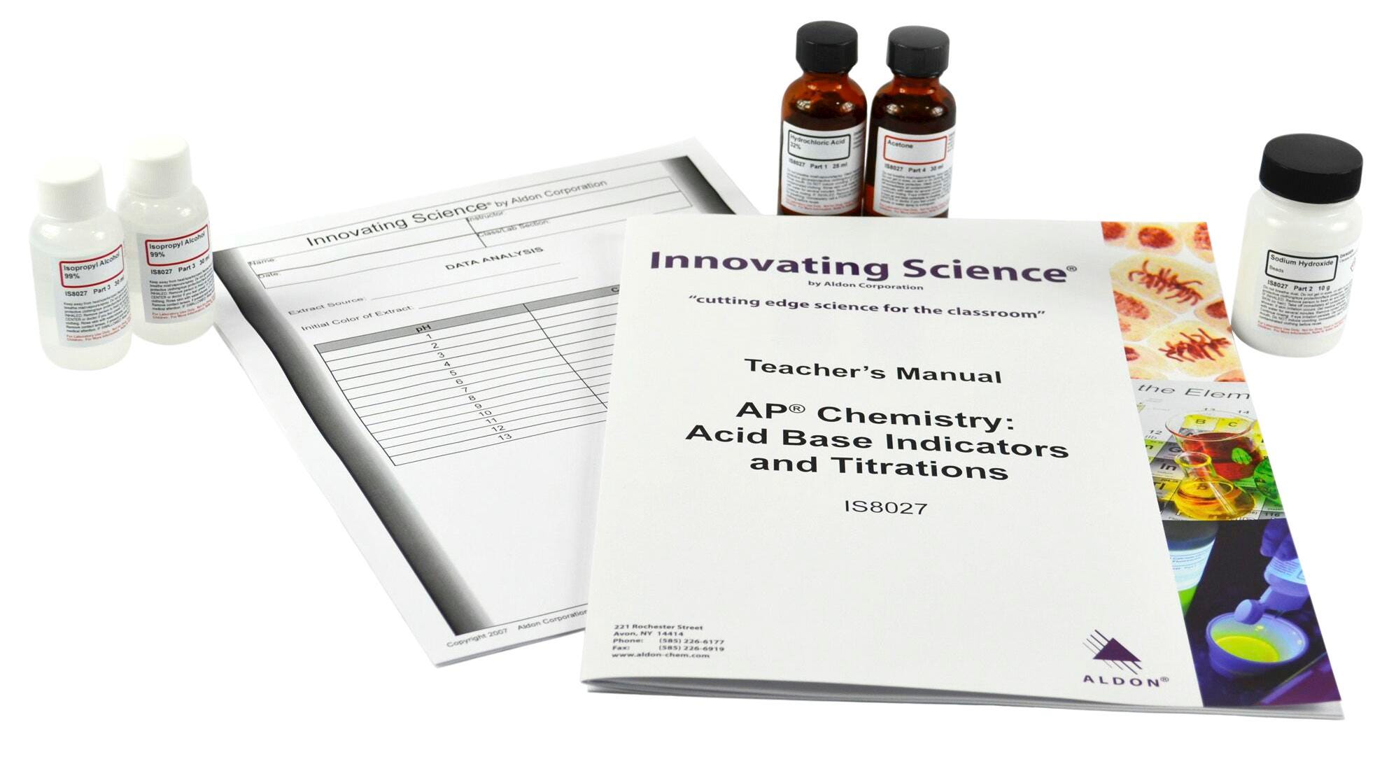 Image for Innovating Science AP Chemistry Kit, Acid Base Indicators and Titrations from School Specialty