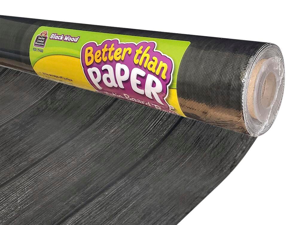 Image for Teacher Created Resources Black Wood Better Than Paper Bulletin Board Roll from School Specialty
