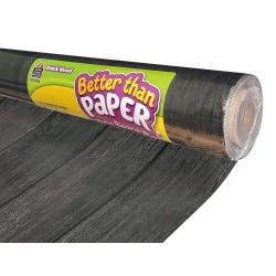 Teacher Created Resources Black Wood Better Than Paper Bulletin Board Roll 2149678