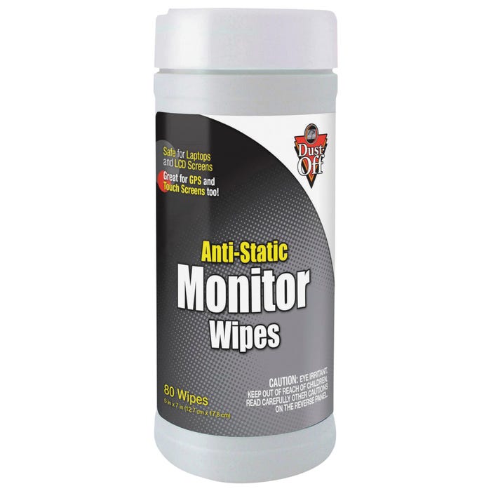 Dust-Off Anti-Static Touch Screen Cleaning Wipes, Pack of 80