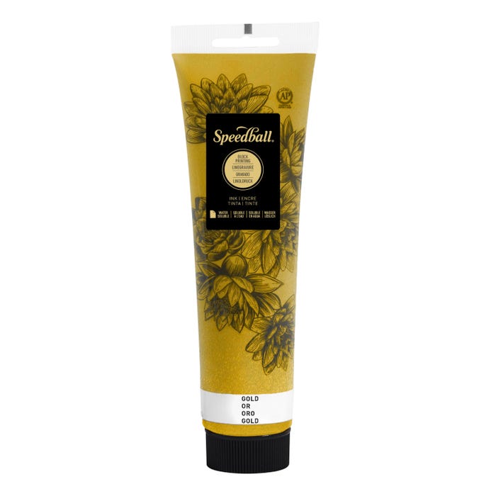 Speedball Water Soluble Block Printing Ink, Gold, 5 Ounces