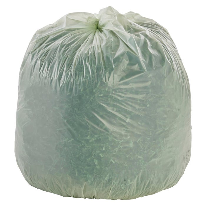 Stout ASTM-6400 Compostable Trash Bags, 30 Gallon, Green, Pack of 48