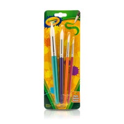 Crayola Big Paintbrush Set, Round, Assorted Sizes, Set of 4 Item Number 1506962
