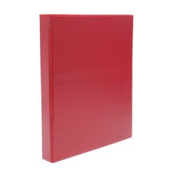 School Smart Polypropylene D-Ring View Binder, 1 Inch, Red 2138589