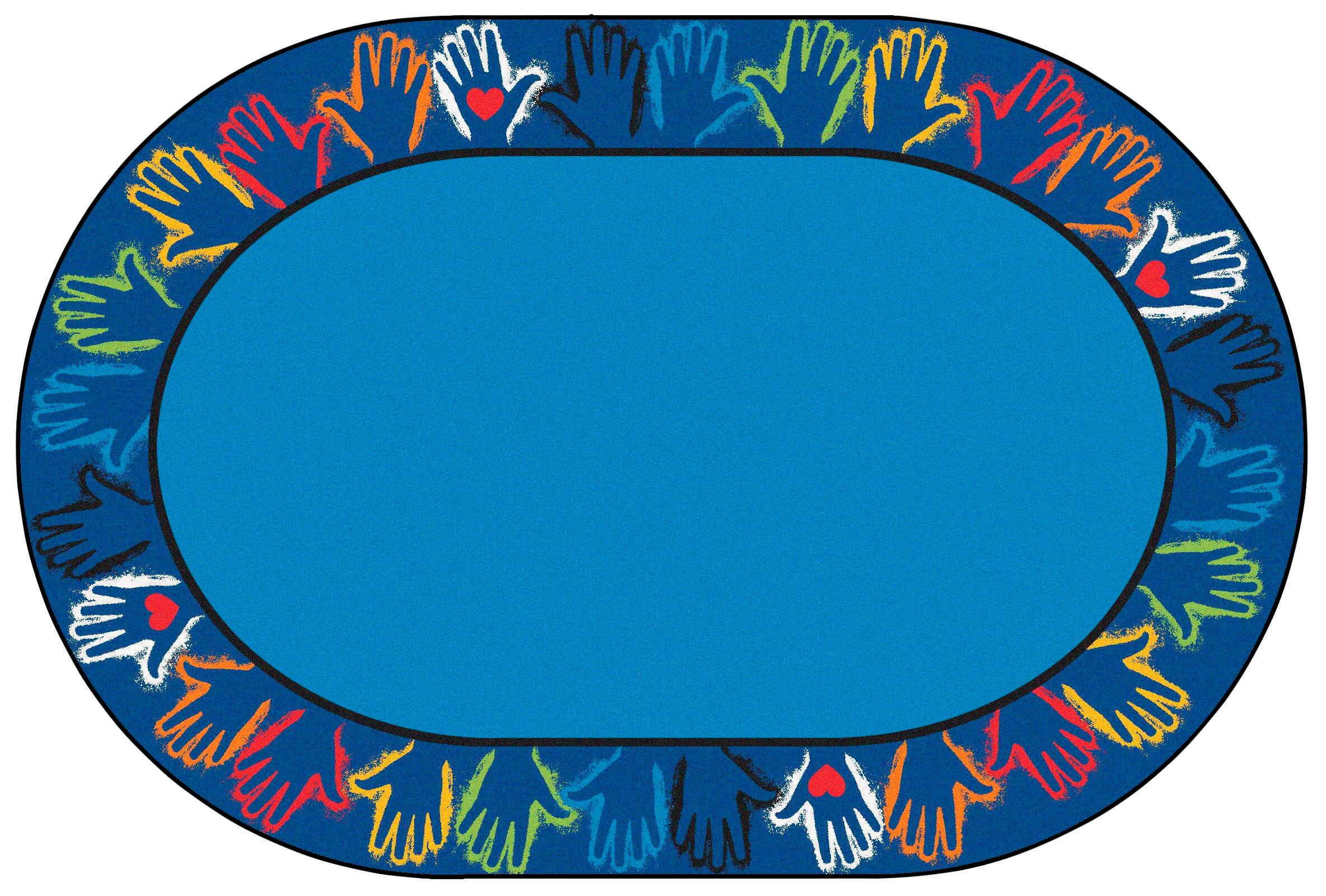 Carpets for Kids Premium Hands Together Carpet, Oval 4002316