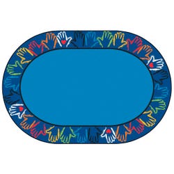 Carpets for Kids Premium Hands Together Carpet, Oval 4002316