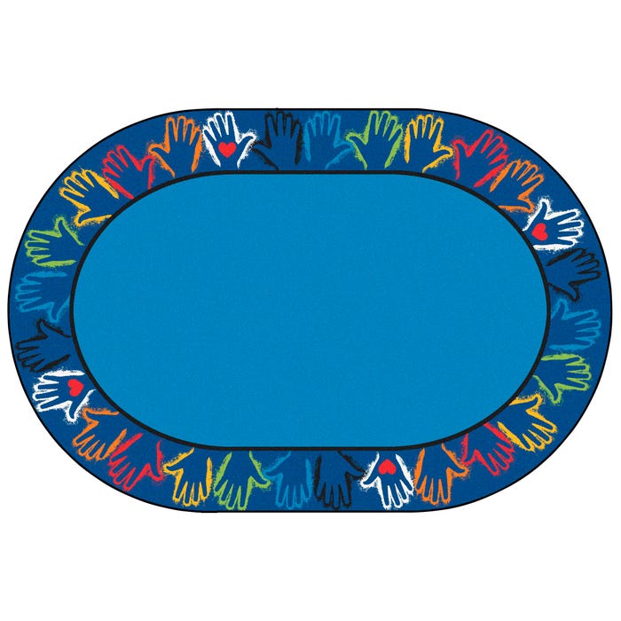 Carpets for Kids Premium Hands Together Carpet, Oval