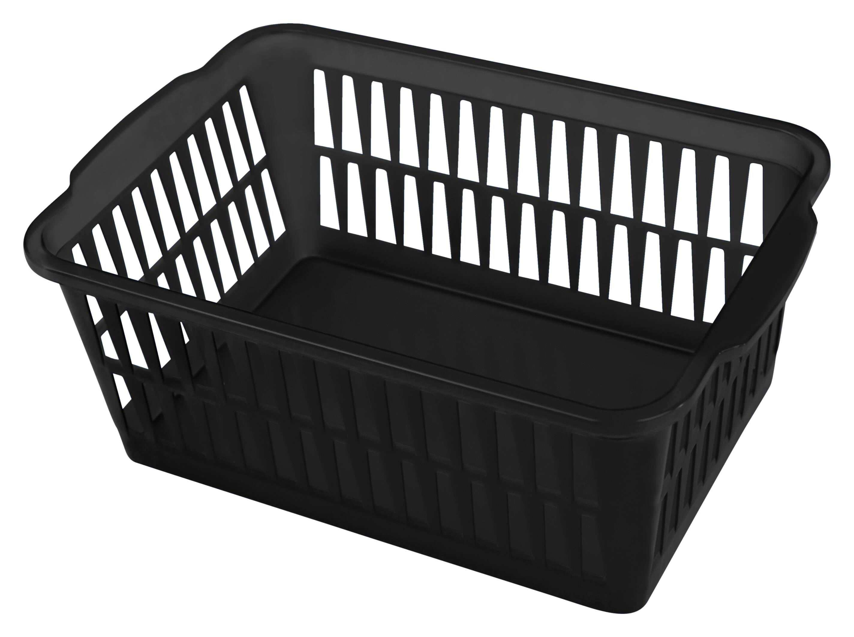 Storex Supply Basket, 11-4/5 x 7-9/10 x 4-1/3 Inches, Black, Pack of 12 2133410