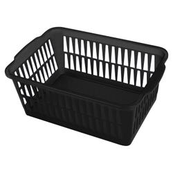 Storex Supply Basket, 11-4/5 x 7-9/10 x 4-1/3 Inches, Black, Pack of 12 2133410