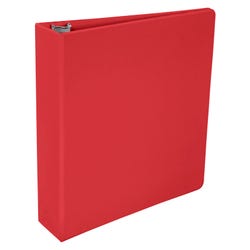 School Smart Round Ring Binder, Polypropylene, 2 Inches, Red 086372