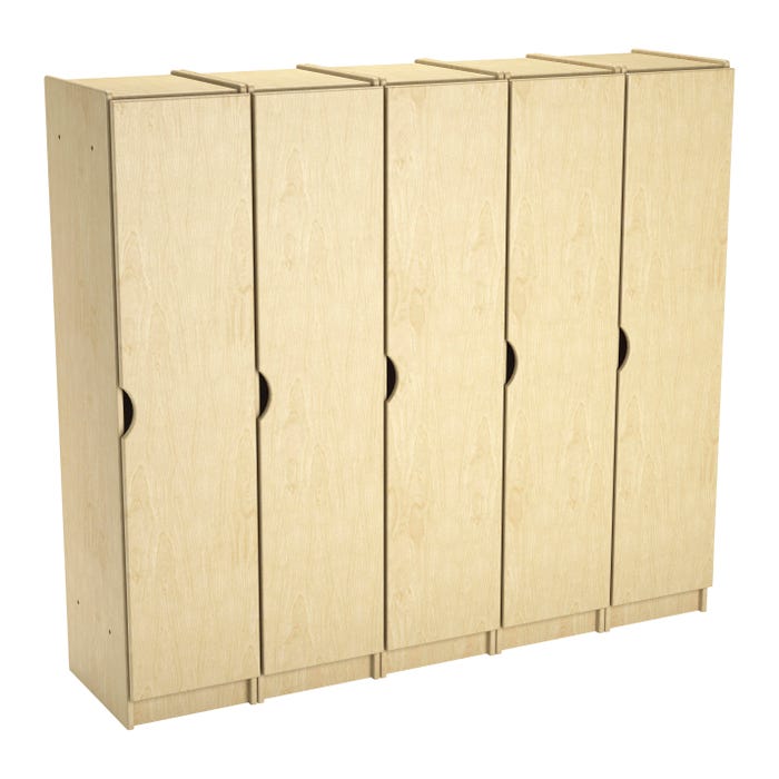 Childcraft Modular Coat Lockers, 11-1/4 x 14-1/4 x 50 Inches, Set of 5