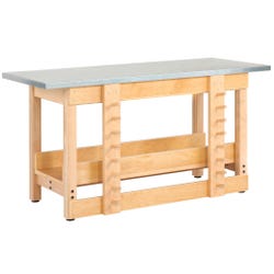 Diversified Woodcrafts Glue Stain Table, 60 x 24 x 32 Inches, Maple, Steel, Item Number 532401