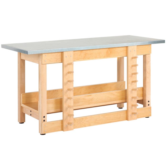 Diversified Woodcrafts Glue Stain Table, 60 x 24 x 32 Inches, Maple, Steel