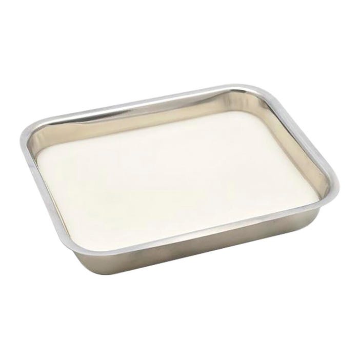 Eisco Labs Dissection Tray, 12 x 8 Inches, Stainless Steel with Wax